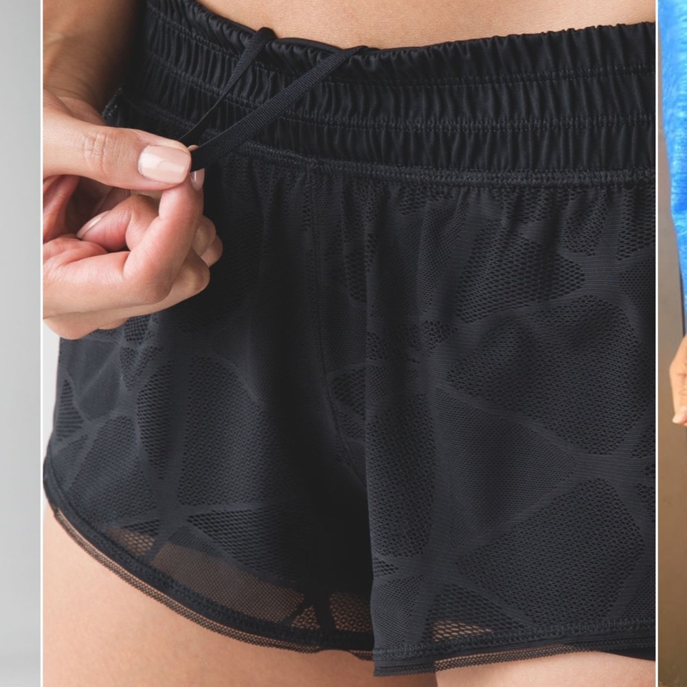 Lululemon City Sky Run Mesh Overlay Shorts